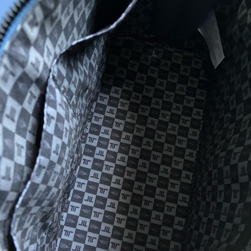 VINTAGE London Fog Blue Croc-Embossed Bag with Crossbody Strap NWOT - Picture 11 of 15